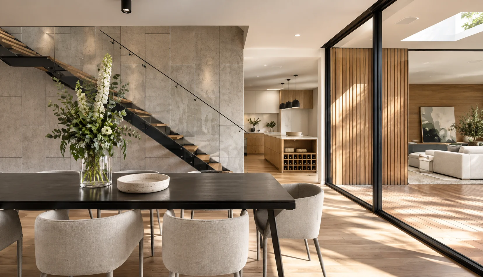Refined wood finish and cabinetry